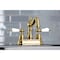 Kingston Brass KB1607PL Heritage 4" Centerset Bathroom Faucet, Brushed Brass KB1607PL - alternate 3